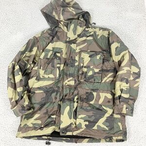 Northwest Territory Jacket Mens Large Green Camo Hooded Parka Hunting Outdoor